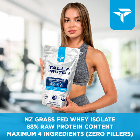 100% Whey Protein Isolate - Grass Fed & Maximum of 4 Ingredients - 1kg (30 servings)